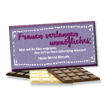 Foto-Schokolade für Frauen 1152 | Frauen verlangen unmögliches...