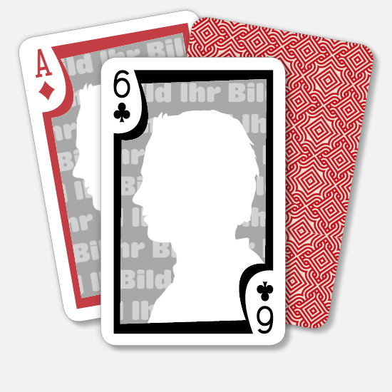 Foto-Spielkarten 1001 | Rückseite rot