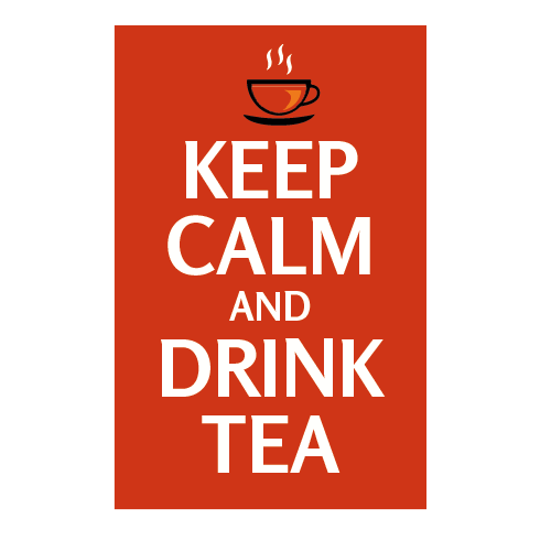 1033_Tee-Postkarte | Keep calm and drink tea - orange