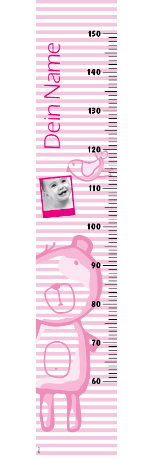 Kindermesslatte 1004 | Teddybär Mädchen