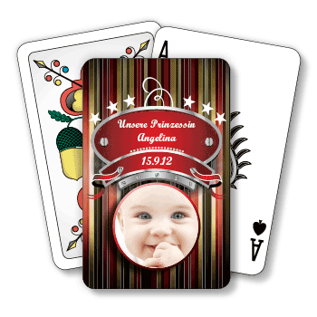 Poker Foto Spielkarten mit Ihren Fotos, Bildern und Texten individuell bedruckt.