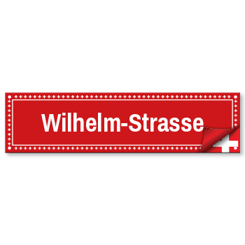 1011_Strassenschild typisch Schweiz mit eigenem Namen oder Text