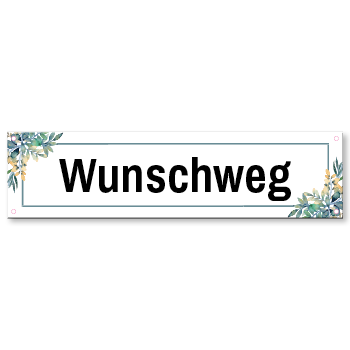 1016_Strassenschild Blumenmuster mit eigenem Namen oder Text