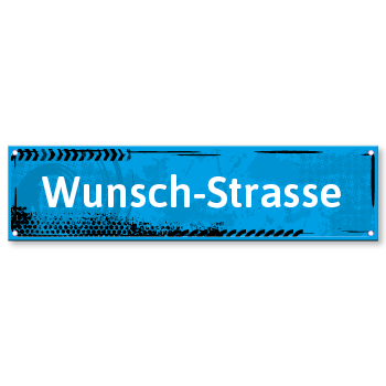 1021_Strassenschild Vintage blau mit eigenem Namen oder Text