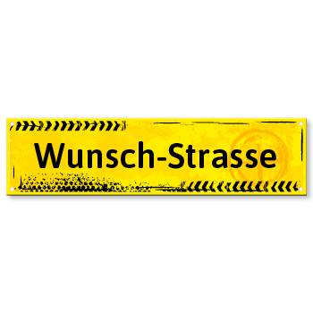 1023_Strassenschild Vintage gelb mit eigenem Namen oder Text