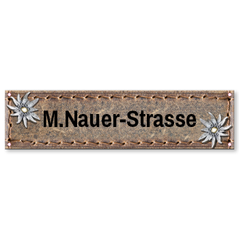 1025_Strassenschild Edelweiss mit eigenem Namen oder Text