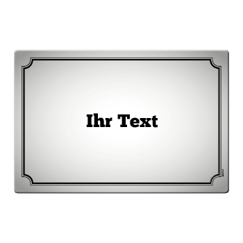 1015_Blechschild | Rahmen mit Text