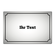 1015_Blechschild | Rahmen mit Text