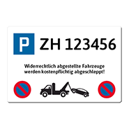 1041_Blechschild | Parkplatzschild mit Autonummer