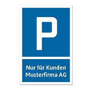 1043_Blechschild | Parkplatzschild nur für Kunden