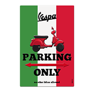 1050_Blechschild | Parking only Vespa