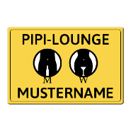 1073_WC-Blechschild | Pipi-Lounge