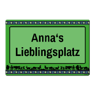 1087_Blechschild | Scherenschnitt mit Blumenrand und eigenem Namen