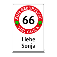 1088_Blechschild - Zum Geburtstag