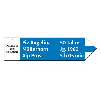 1011_Alpin-Wegweiser mit eigenem Namen und Text