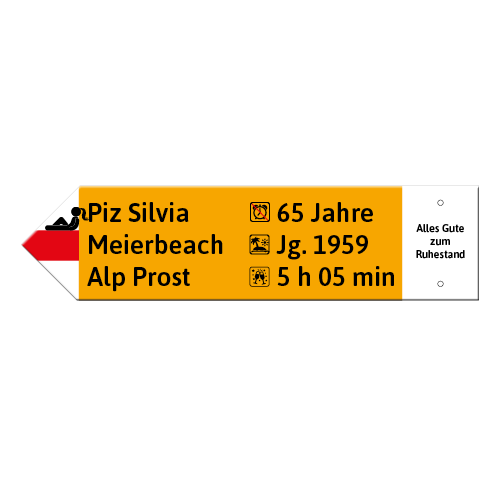 Wanderwegweiser ⭐ zum Ruhestand  für die Frau⭐ personalisierbar