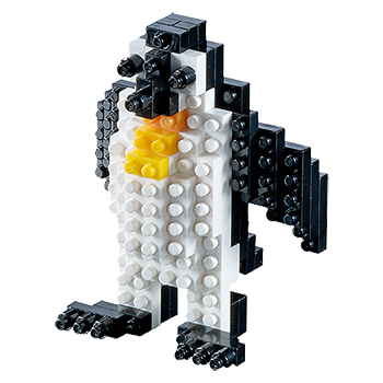 BRIXIES Mini-Bausatz Pinguin, 78 Bausteine, Level 1