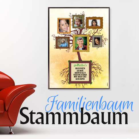 Familienbaum, Familienstammbaum mit Fotos selber machen