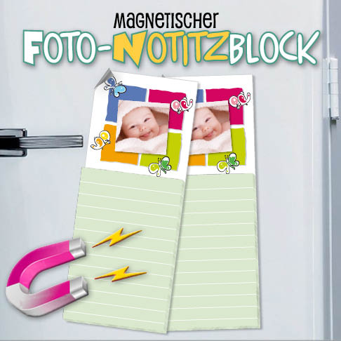 Magnetischer Notitzblock mit Foto gestalten und günstig bestellen