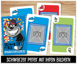 Schwarzer Peter mit Foto individuell bedruckte als Geschenk für Kinder Schwarzer Peter mit Foto individuell bedruckte als Geschenk für Kinder