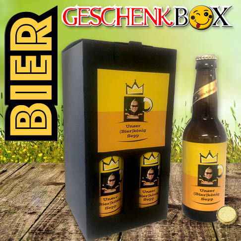 Bier-Geschenk-Box zur Pension online gestalten bei digitprint.ch 