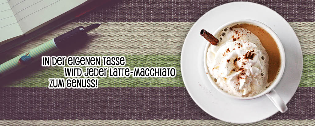 Latte-Macchiato-Kaffeetassen mit eigenem Foto bedrucken