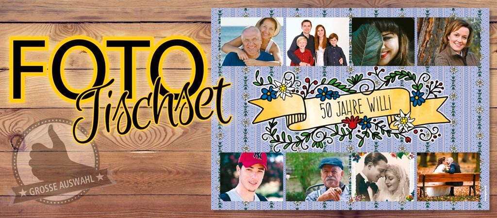 Tischsets mit Fotos selbst gestalten und bedrucken - eine Geschenkidee, die begeistert!
