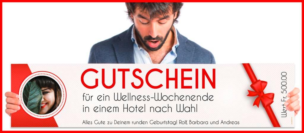 XXL-Gutschein - die Botschaft mit Format!