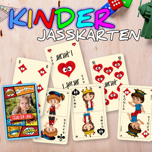 Kinder-Jasskarten für Kinder ab 6 Jahren