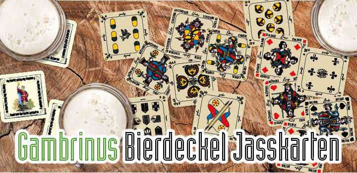 lll▷Gambrinus Bierdeckel-Jasskarten ⭐ Top-Geschenk ⭐jetzt gestalten