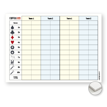 Jass-Schreibblock Coiffurejass Französische Karten