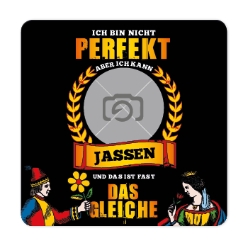 Fun-Jassteppich 1119 | Ich bin nicht perfekt