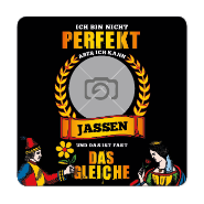 Fun-Jassteppich 1119 | Ich bin nicht perfekt