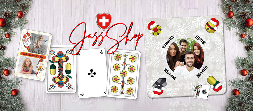Jasskarten selbst gestalten und viele weitere Jass Geschenke in unserem Shop