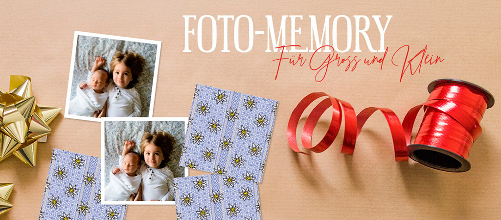 Foto Memory selbst gestalten und drucken mit eigenen Bildern als personalisiertes Fotogeschenk