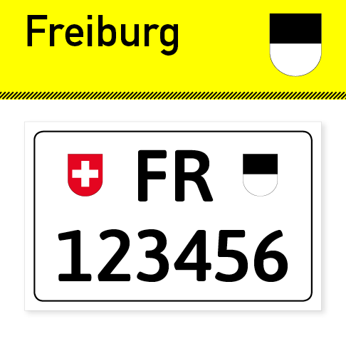 Schlüsselanhänger mit Kennzeichen von Freiburg