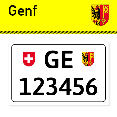 Schlüsselanhänger mit Kennzeichen von Genf