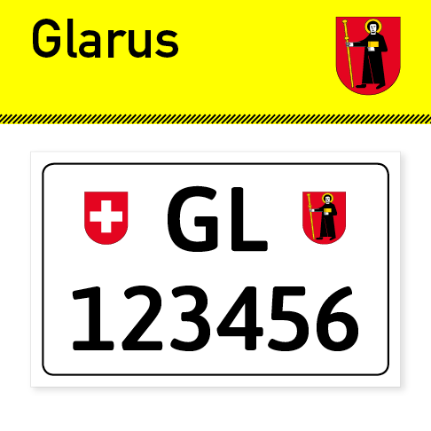 Schlüsselanhänger mit Kennzeichen von Glarus