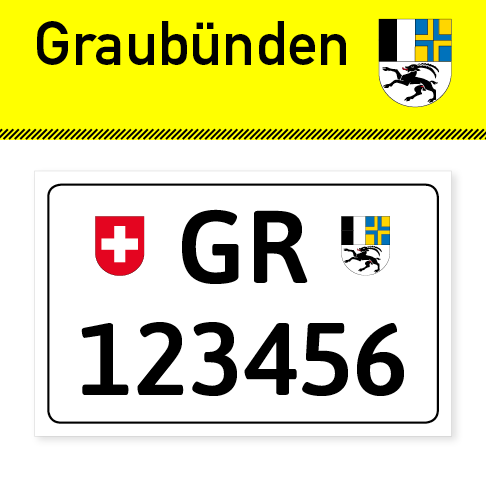 Schlüsselanhänger mit Kennzeichen von Graubünden