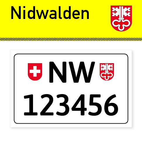 Schlüsselanhänger mit Kennzeichen von Nidwalden