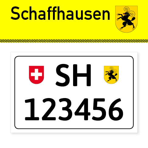 Schlüsselanhänger mit Kennzeichen von Schaffhausen
