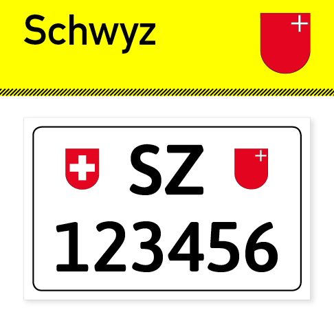 Schlüsselanhänger mit Kennzeichen von Schwyz