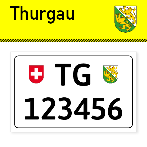 Schlüsselanhänger mit Kennzeichen von Thurgau
