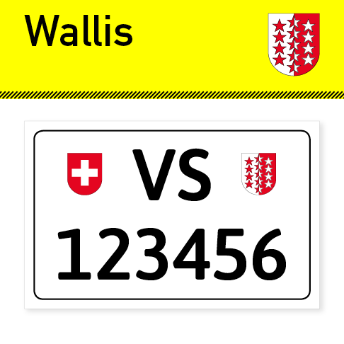 Schlüsselanhänger mit Kennzeichen von Wallis