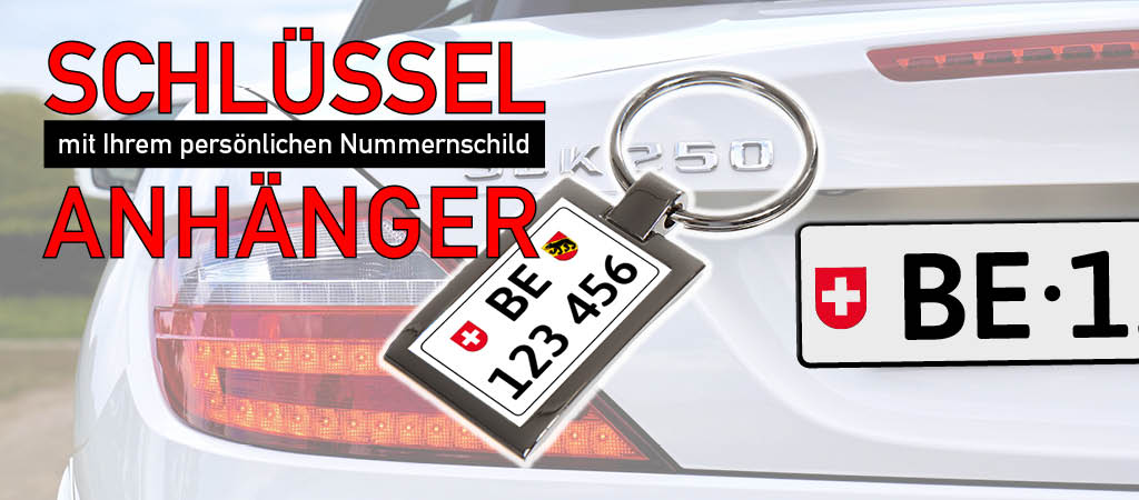 Kennzeichen Schlüsselanhänger mit deinem Auto u. Nummernschild hier !