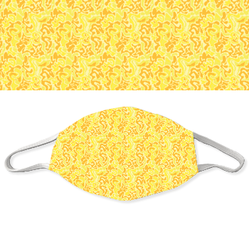 Mehrweg-Schutzmaske 1036 | Pattern yellow