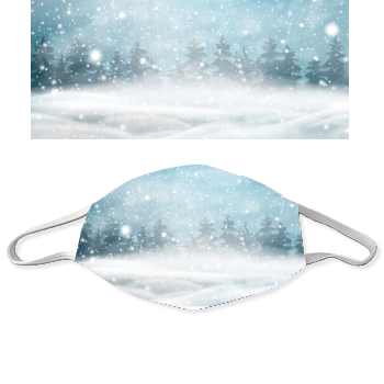 Mehrweg-Schutzmaske 1052 | Schneelandschaft