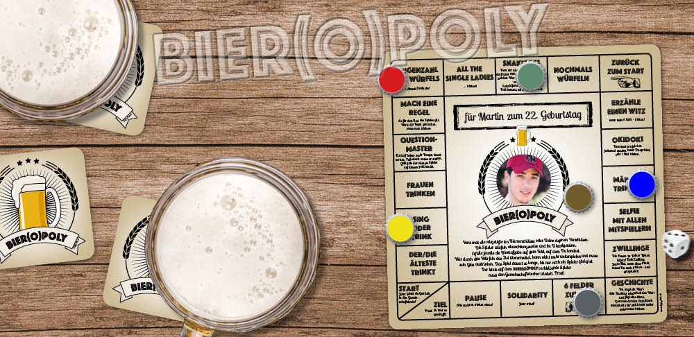 Bieropoly ist ein lustiges Trinkspiel für Erwachsene