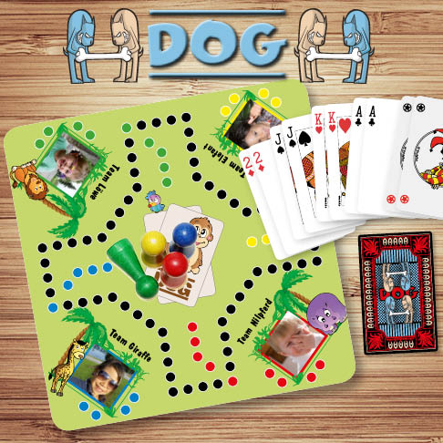 DOG-Brettspiel selber gestalten mit Fotos und Namen
