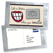 1001_Tee-Postkarte | Life is better when you smile